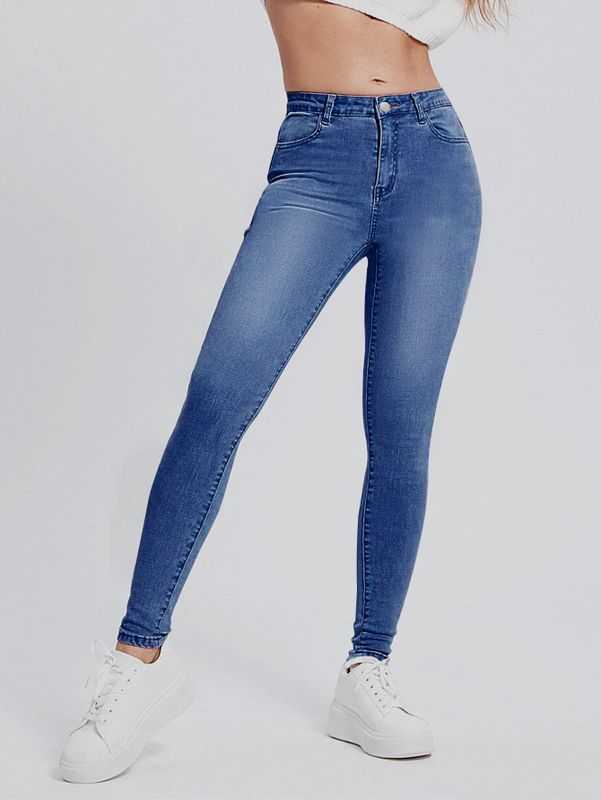 Women's Street Streetwear Solid Color Full Length Jeans