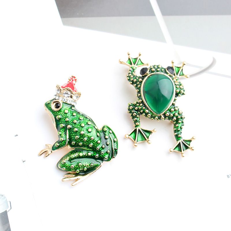 Ig Style Cartoon Style Pastoral Frog Alloy Inlay Artificial Gemstones Unisex Brooches