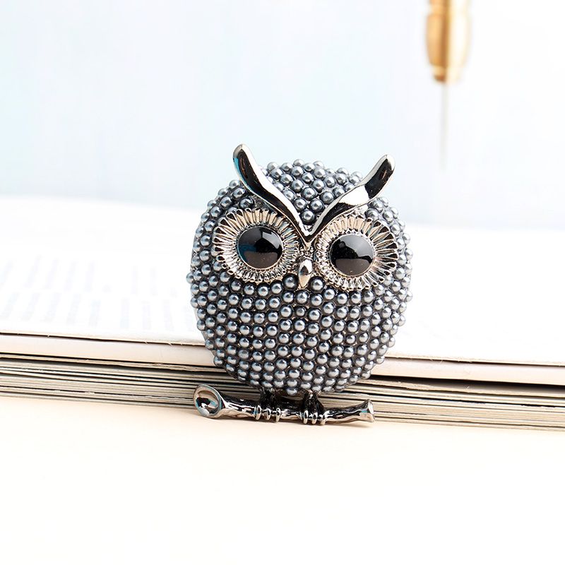 Funny Owl Alloy Inlay Alloy Unisex Brooches