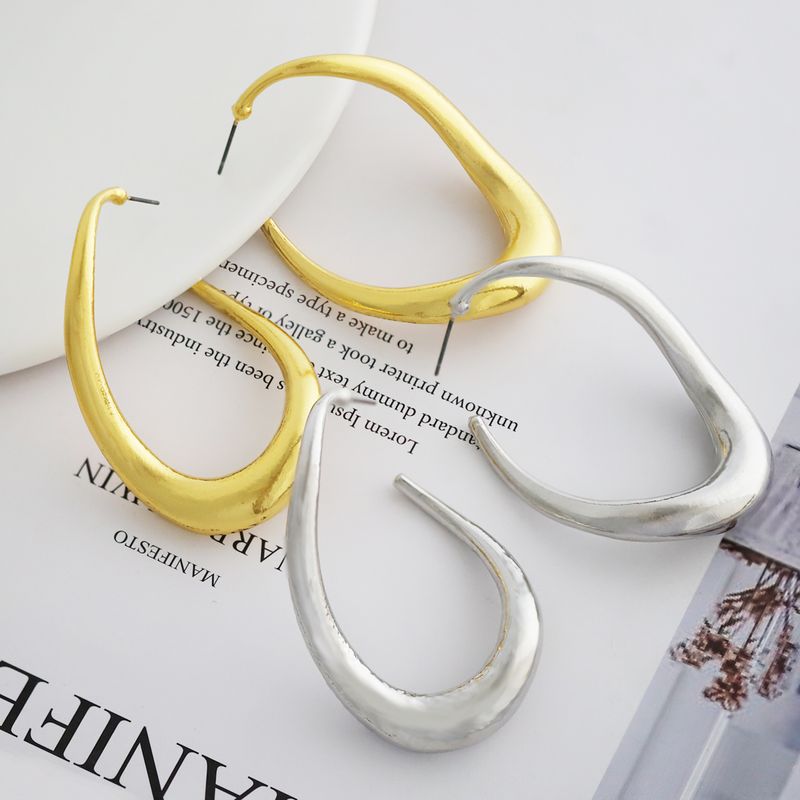1 Pair Simple Style Irregular Plating Alloy Gold Plated Ear Studs