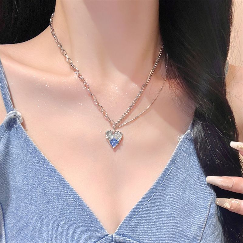 Elegant Lady Heart Shape Artificial Crystal Alloy Plating Inlay Zircon Women's Earrings Necklace