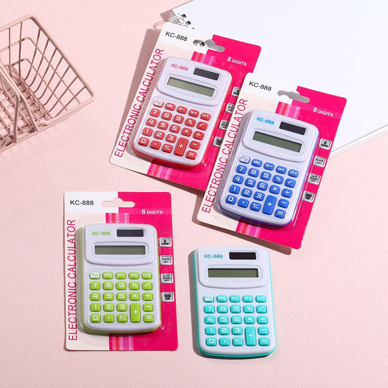 Mini Calculadora De Color De Oficina Papelería De Niños De Escuela Primaria