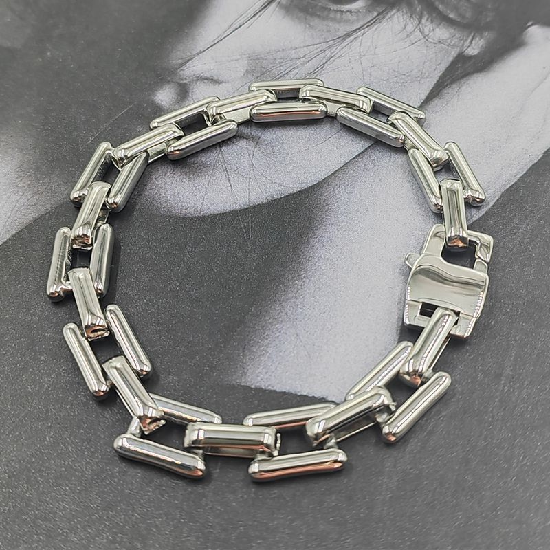 304 Stainless Steel 18K Gold Plated Lady Plating Square Bracelets Necklace