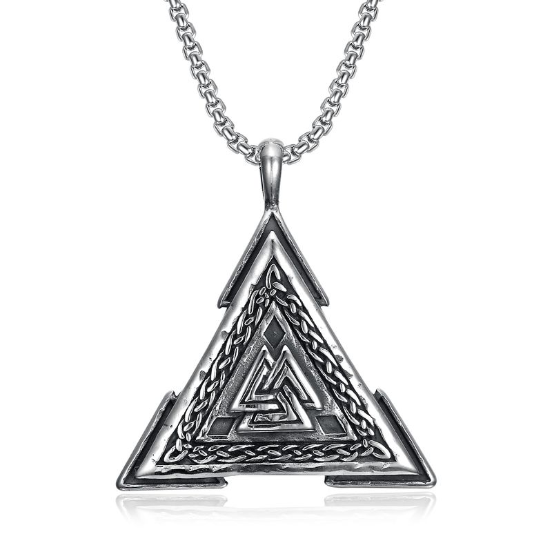 Punk Triangle 304 Stainless Steel Patchwork Unisex