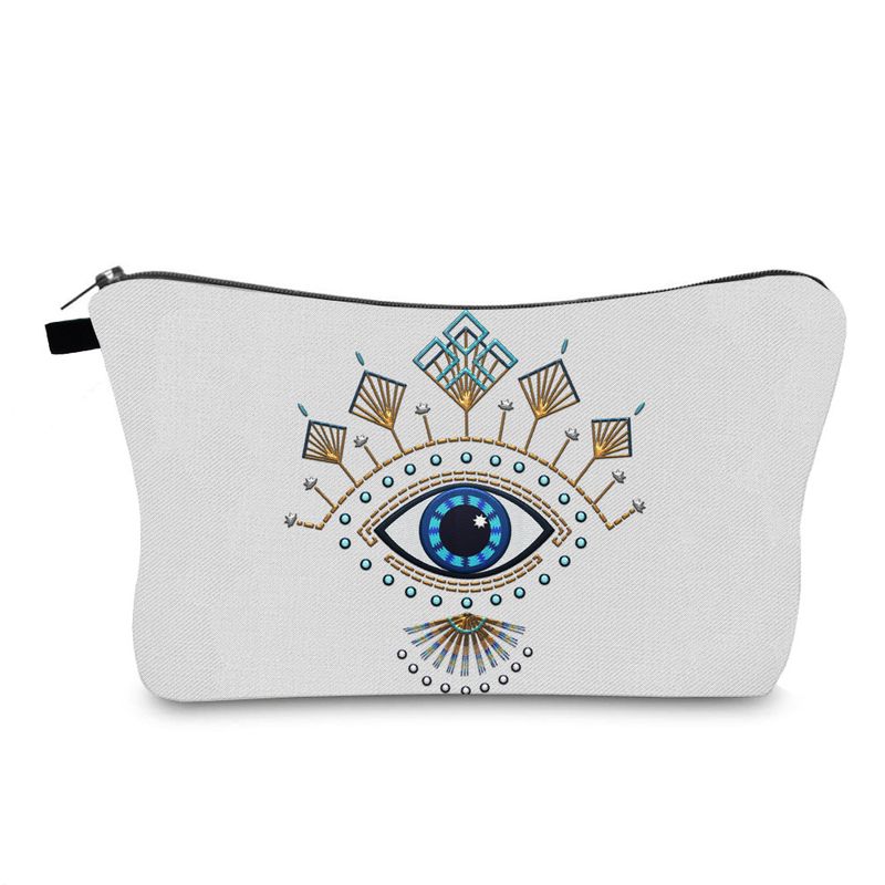 Vintage Style Devil's Eye Polyester Square Makeup Bags