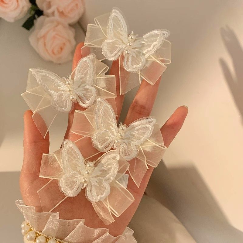 Casual Elegant Korean Style Bow Knot Gauze Hair Clip