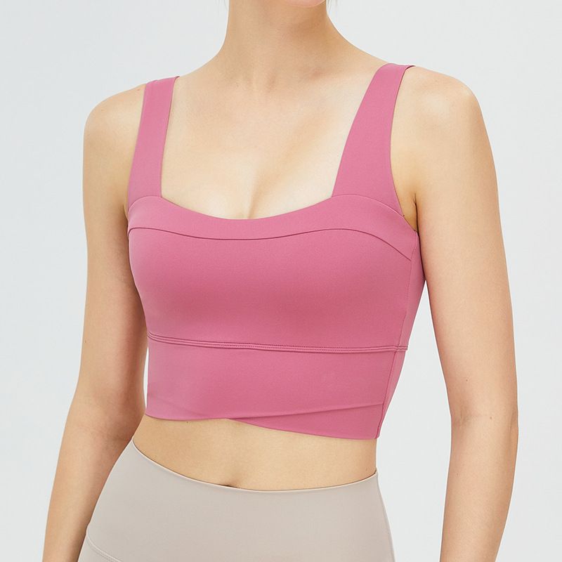 Deportes Color Sólido Nylon Spandex Cuello En U Tops Activos Chaleco