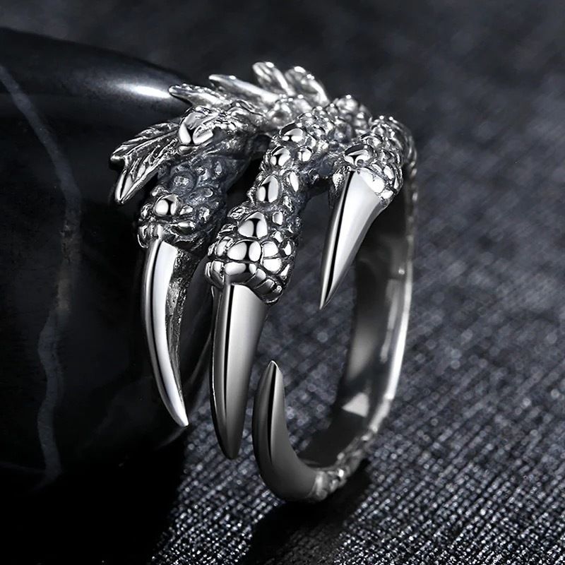 Retro Claw Alloy Plating Men's Open Ring