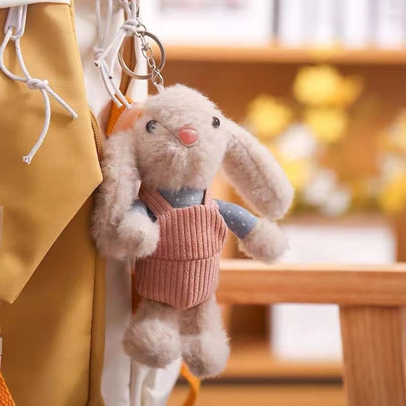 Cute Rabbit Pp Cotton Plush Women's Bag Pendant Keychain