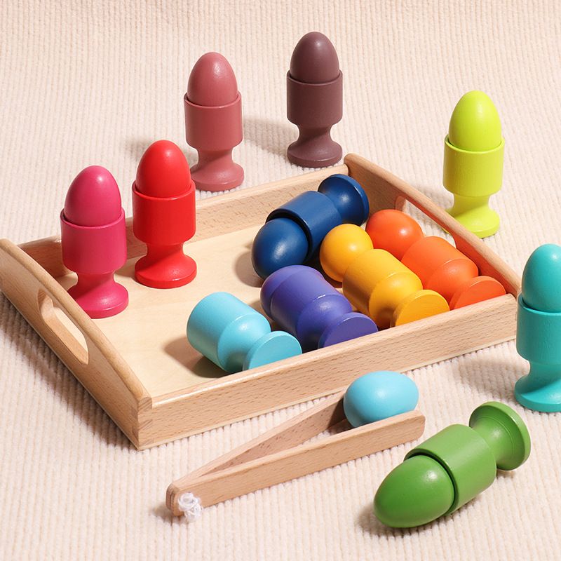 Building Toys Baby(0-2years) Solid Color Wood Toys