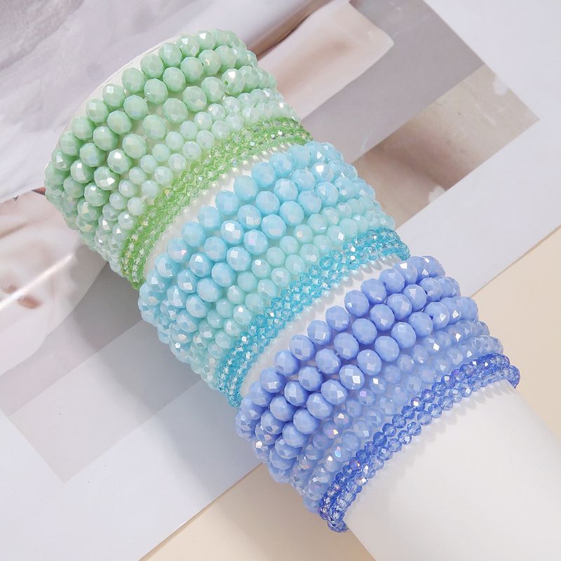 Simple Style Solid Color Artificial Crystal Wholesale Bracelets