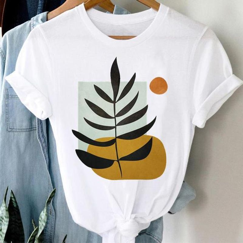 Mujeres Camiseta De Manga Corta Manga Corta Camisetas Impresión Casual Planta Mariposa