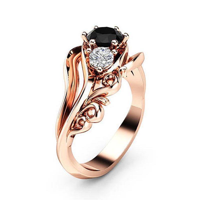 Wholesale Jewelry Elegant Glam Flower Alloy Zircon Inlay Rings