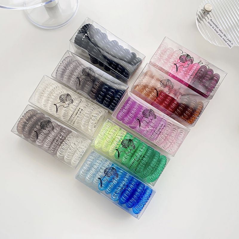 Simple Style Solid Color Resin Hair Tie