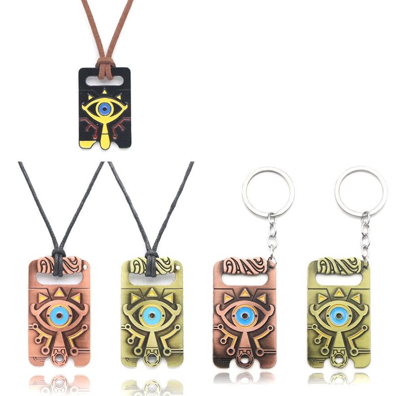 Retro Cool Style Devil's Eye Alloy Unisex Bag Pendant Keychain Necklace