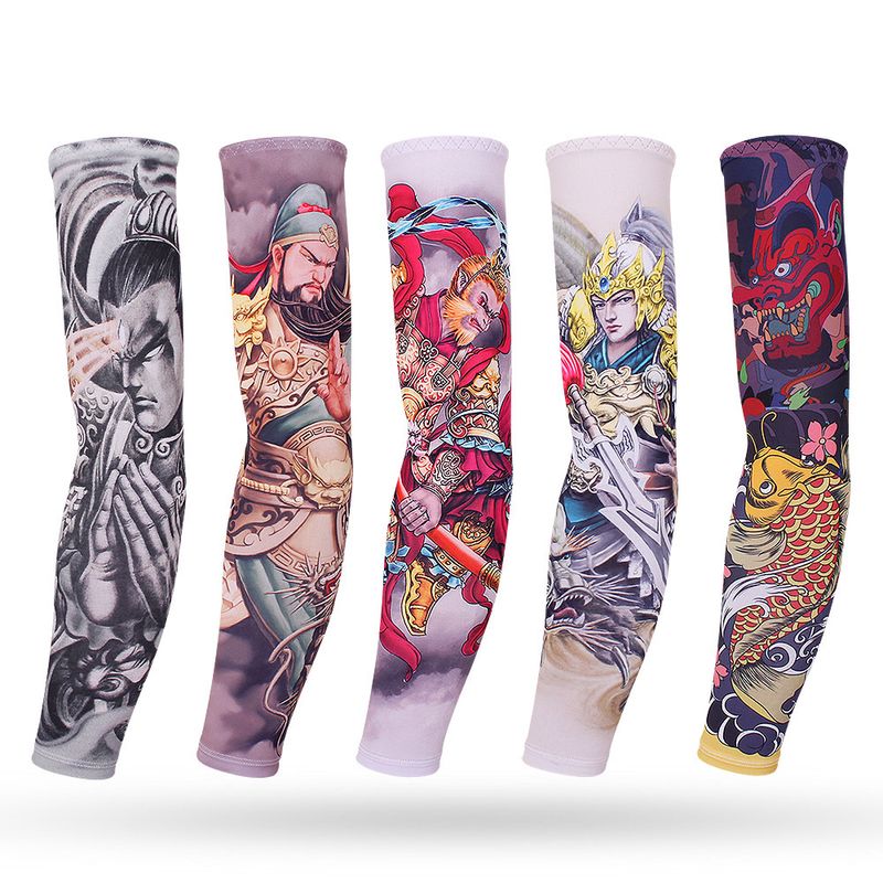 Unisex Casual Tie Dye Spandex Polyester Arm Sleeves