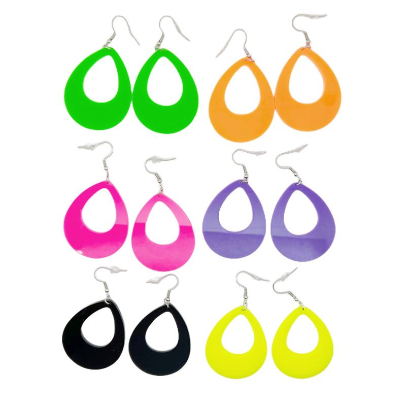 1 Pair Simple Style Water Droplets Arylic Drop Earrings