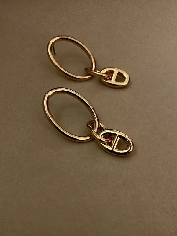 1 Pair Commute Solid Color Plating Sterling Silver Gold Plated Earrings