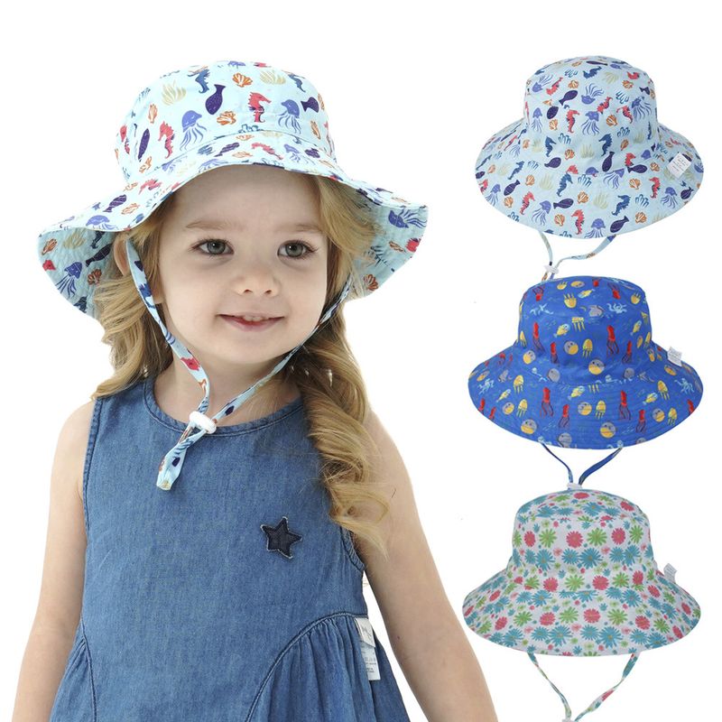 Children Unisex Simple Style Cartoon Solid Color Printing Bucket Hat