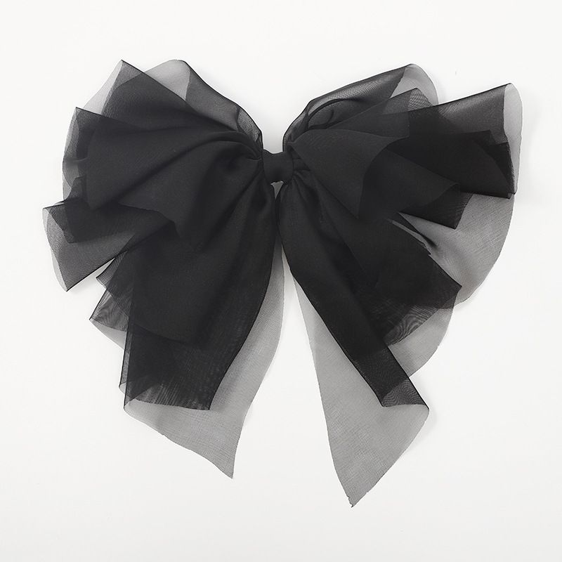 Simple Style Bow Knot Polyester Patchwork Hair Clip