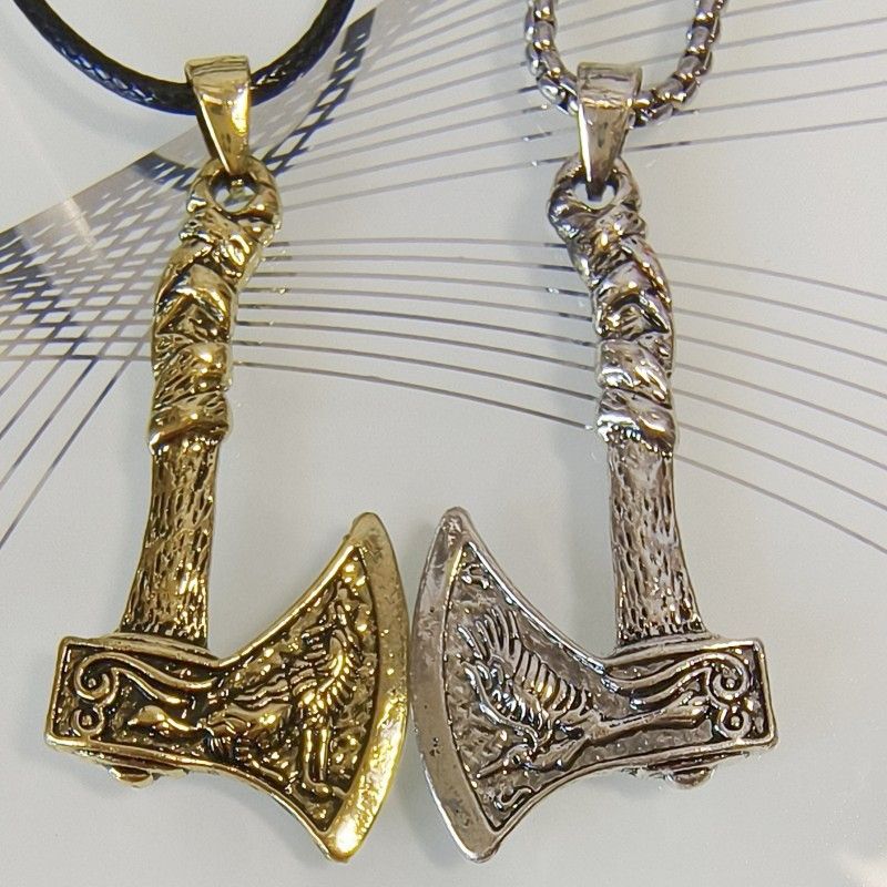 Einfacher Stil Toller Stil Axt Legierung Lederseil Metall Irregulär Überzug Männer Halskette Mit Anhänger
