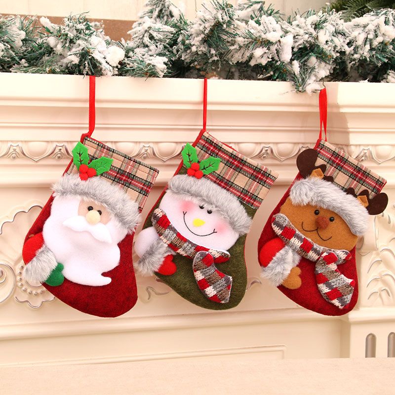 Weihnachten Süß Weihnachtsmann Tuch Gruppe Zubehör Für Geschenkverpackungen