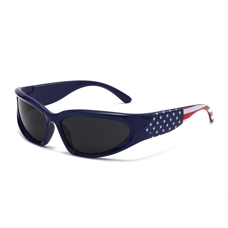 Einfacher Stil Farbblock Pc Quadrat Vollbild Sport Sonnenbrille