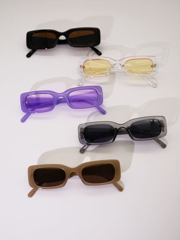Cute Vintage Style Solid Color Pc Square Full Frame Glasses