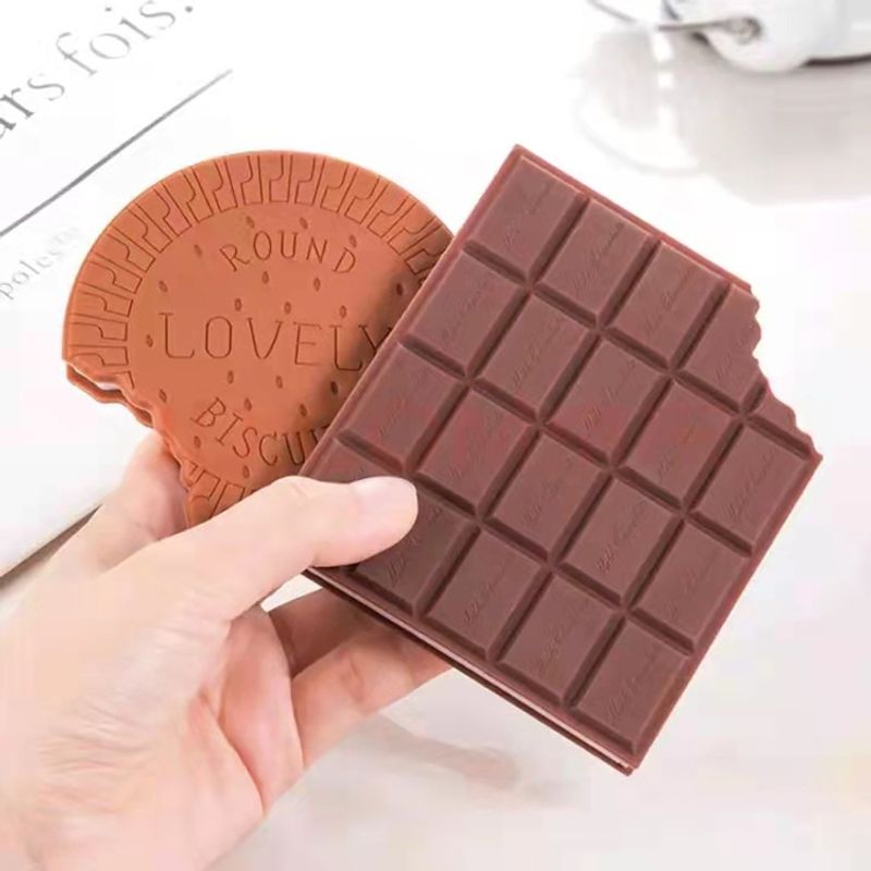 New Cute Creative Portable Thickened Chocolate Biscuits Mini Notepad