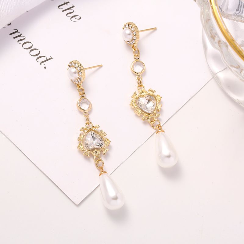 1 Pair Fairy Style Elegant Korean Style Water Droplets Alloy Drop Earrings