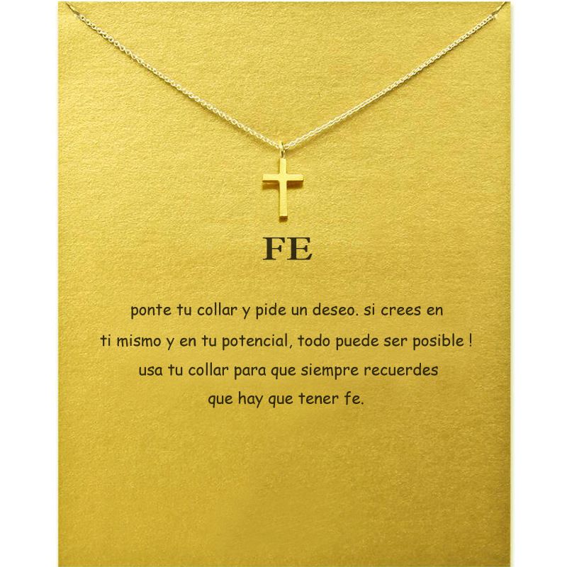 Simple Style Cross Alloy Plating Gold Plated Unisex Pendant Necklace