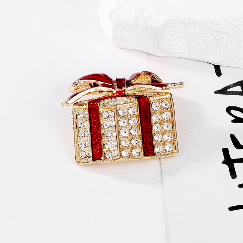 Classic Style Box Alloy Inlay Rhinestones Unisex Brooches