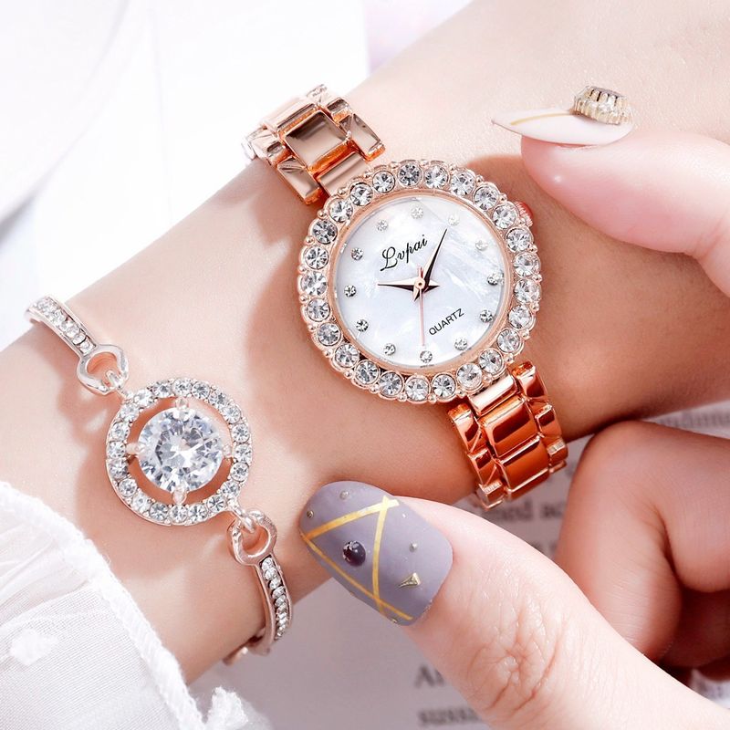 Modern Style Solid Color Jewelry Buckle Quartz Women's Watches