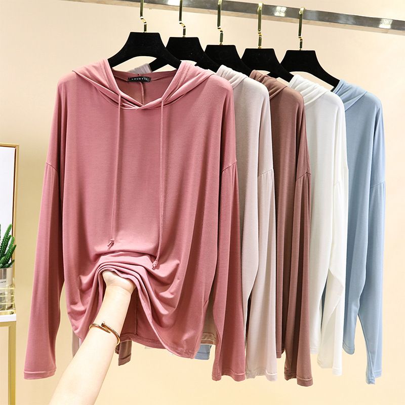 Women's T-shirt Long Sleeve T-shirts Casual Solid Color