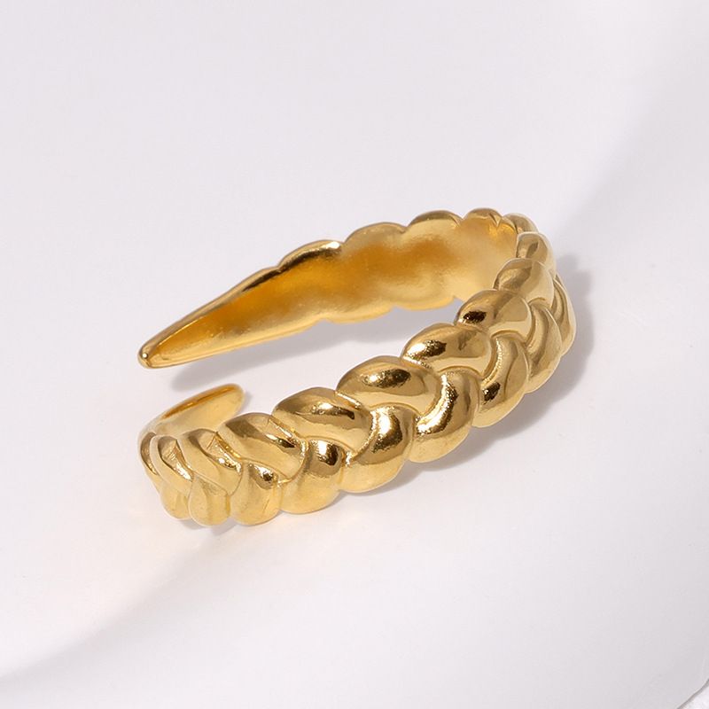 Acero Inoxidable 304 Chapados en oro de 18k Estilo Simple Enchapado Color Sólido Anillos