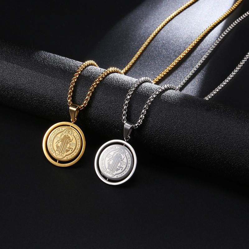 Simple Style Classic Style Oval Stainless Steel Unisex Pendant Necklace