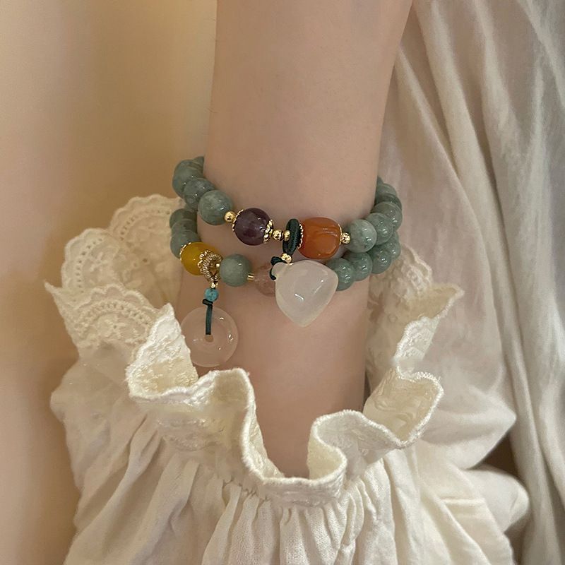 Élégant Classique Dame Rond La Pierre Naturelle Corde Bracelets