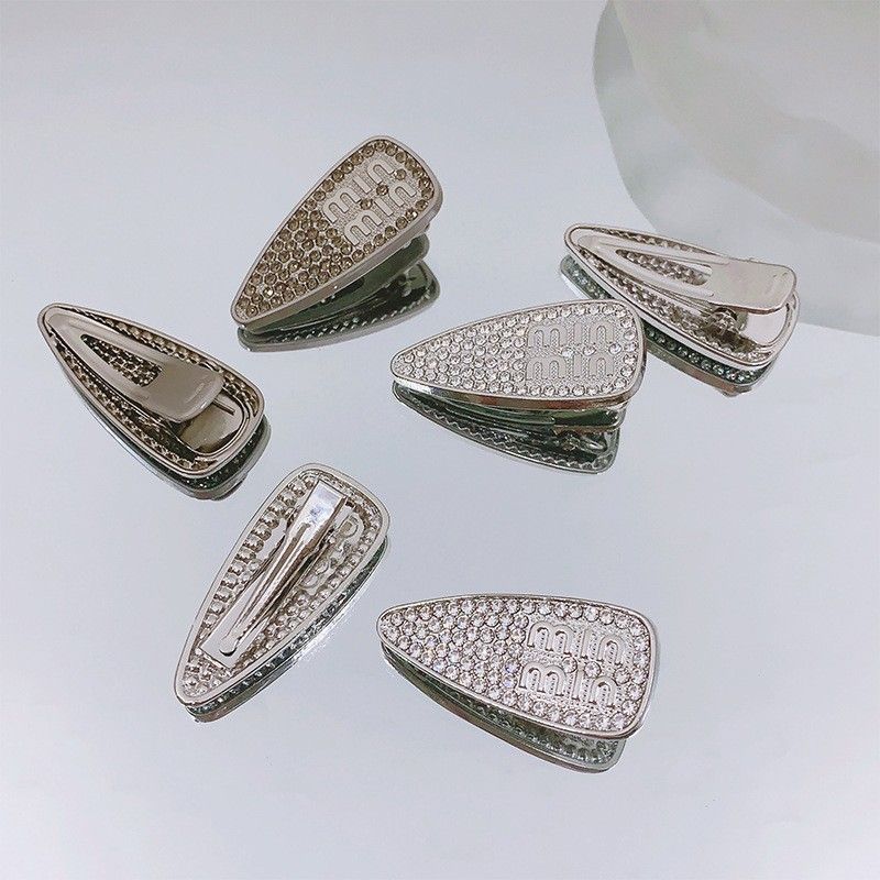 Elegant Simple Style Water Droplets Alloy Inlay Zircon Hair Clip