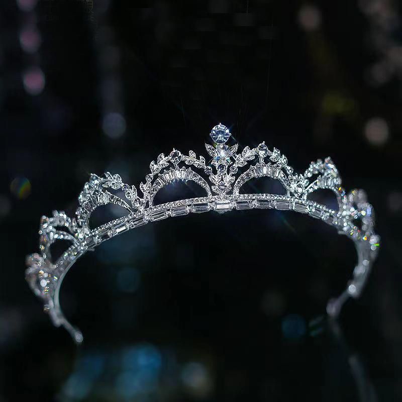 Simple Style Crown Alloy Inlay Rhinestones Crown