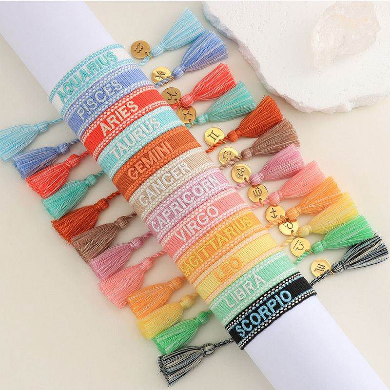 Vacances Lettre Polyester De Gros Bracelets