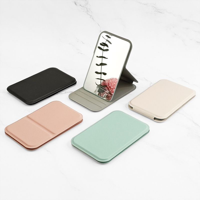 Casual Solid Color Hp Pvc Pu Leather Mirror 1 Piece