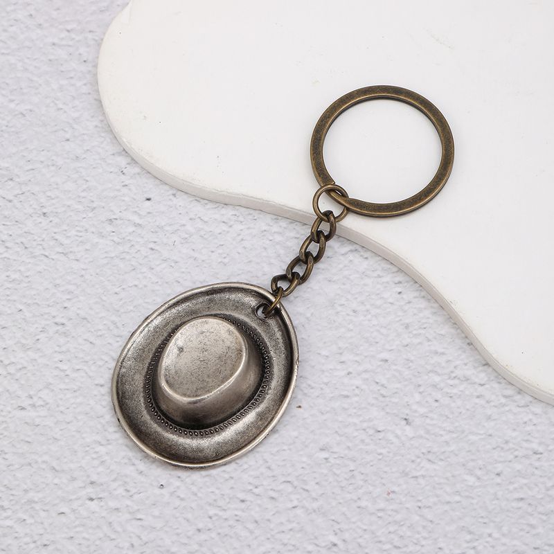 Retro Oval Alloy Keychain