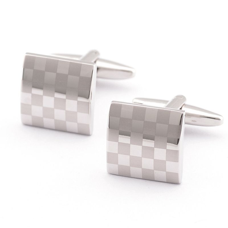 Simple Style Streetwear Square Copper Plating Men's Cufflinks