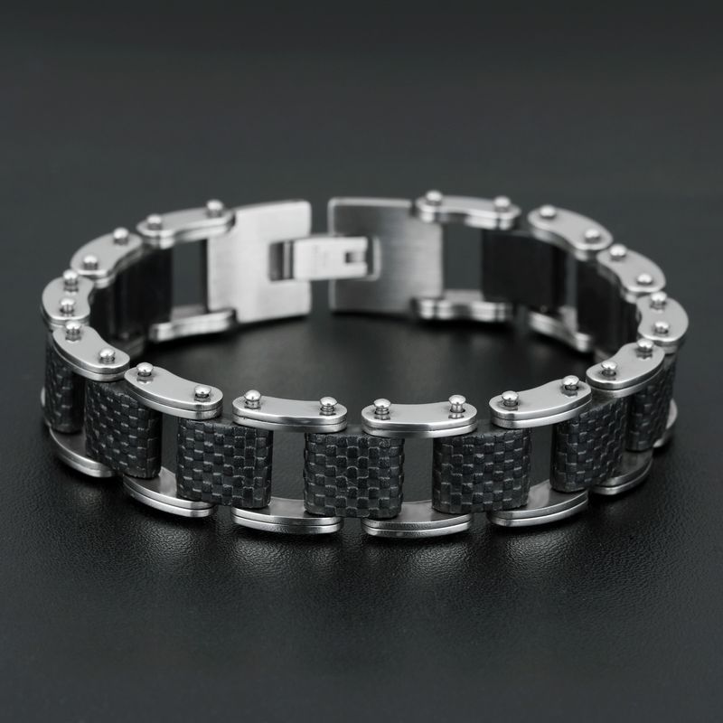 Original Design Geometric Titanium Steel Polishing Men's Bracelets