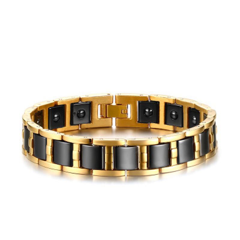 Diseño Original Geométrico Acero Inoxidable Hombres Pulsera