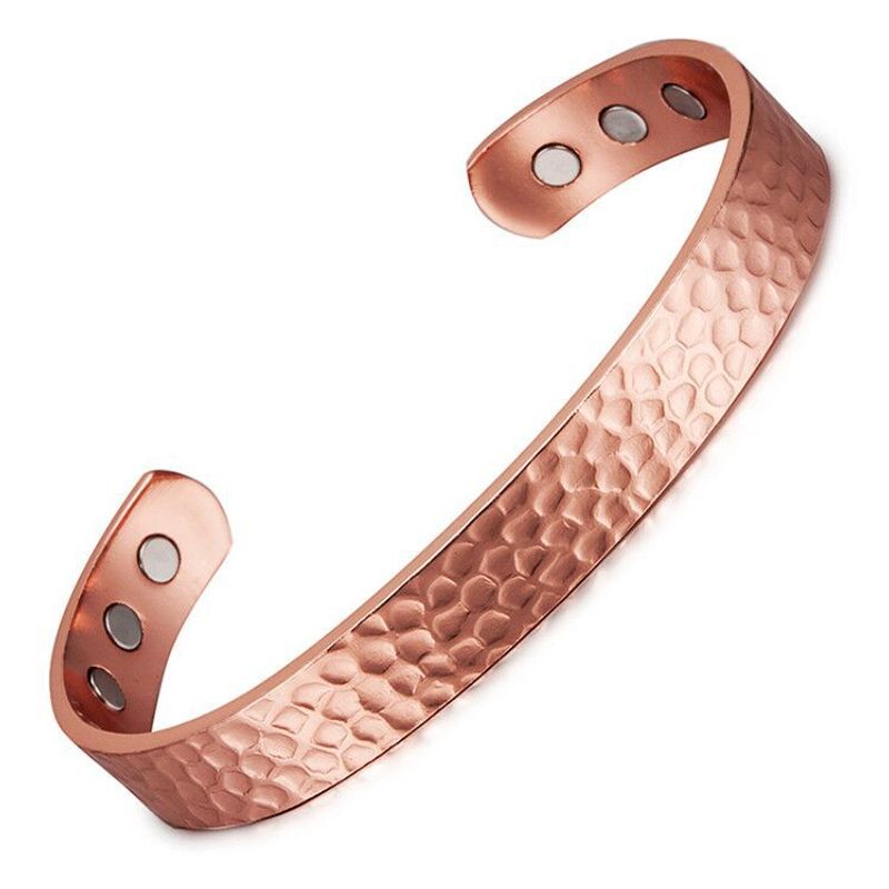 Simple Style Classic Style Solid Color Copper Magnetic Unisex Bangle
