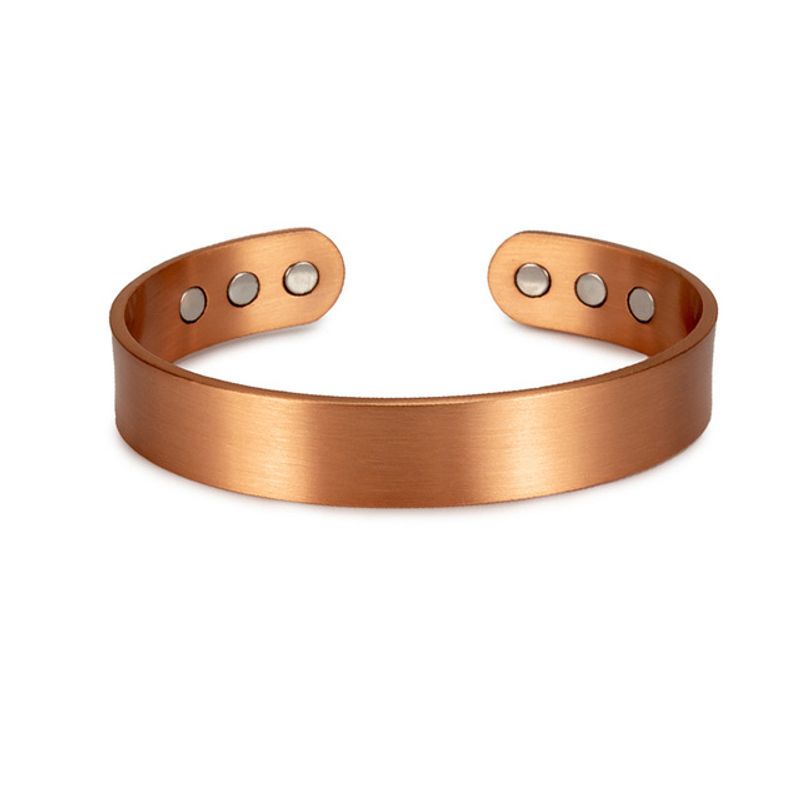 Simple Style Solid Color Copper Magnetic Unisex Bangle