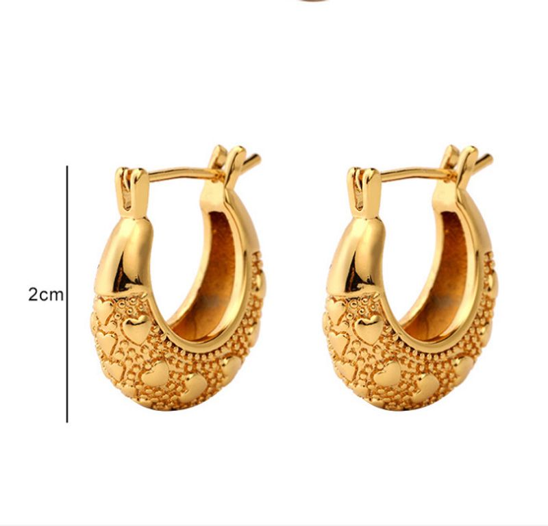 1 Paar Einfacher Stil Klassischer Stil C-form Überzug Titan Stahl Ohrringe