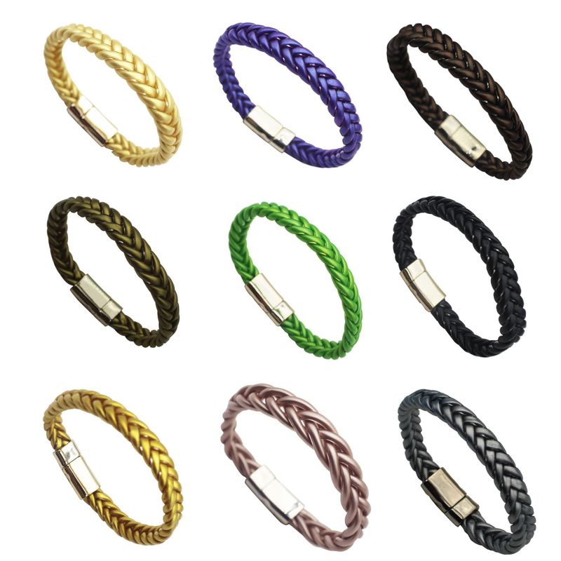 Simple Style Solid Color Plastic Wholesale Bangle