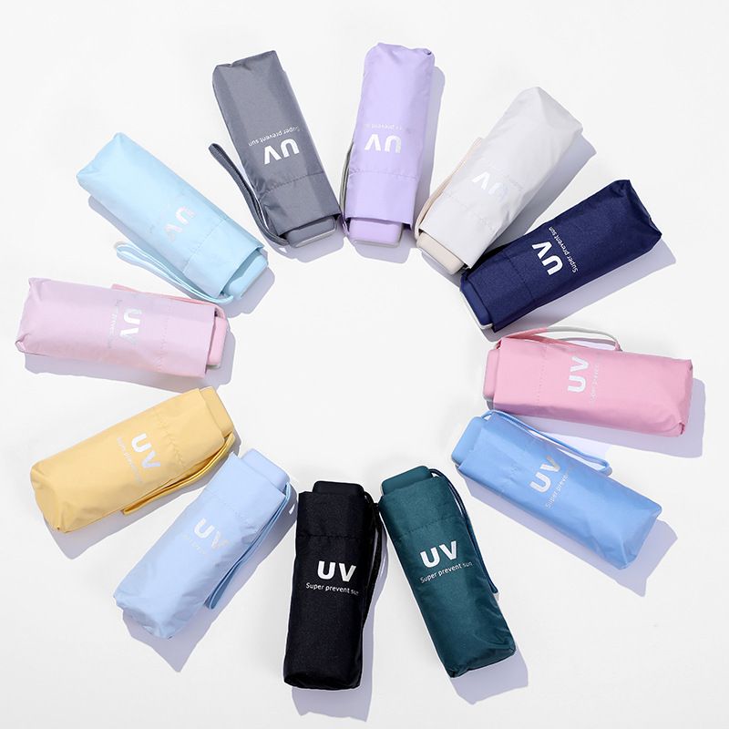 Simple Uv Protection Solid Color Umbrella